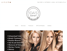 Tablet Screenshot of idashairsalon.com